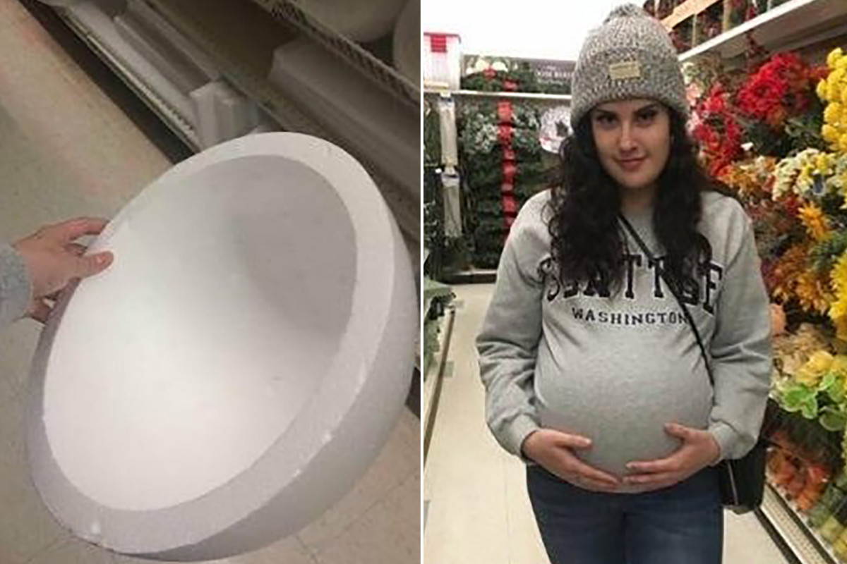 Woman fakes pregnancy to sneak food into the movies